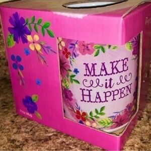 Floral 'Make It Happen' Party Mug